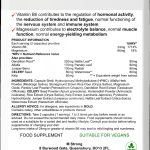 WATERgo supplement bottle label featuring herbal ingredients, vitamins, and minerals. Supports fluid balance and is suitable for vegans. Made in the UK.