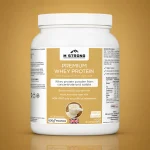 M Strong Premium Whey Protein vanilla 600g, isolate and concentrate with stevia sweetener, UK made