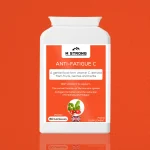 M STRONG Anti-Fatigue C vitamin C supplement, gentle food-form capsules to support immunity and reduce tiredness