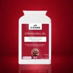M Strong Krill Oil 500mg omega 3 supplement with EPA and DHA from Antarctic krill to support heart health