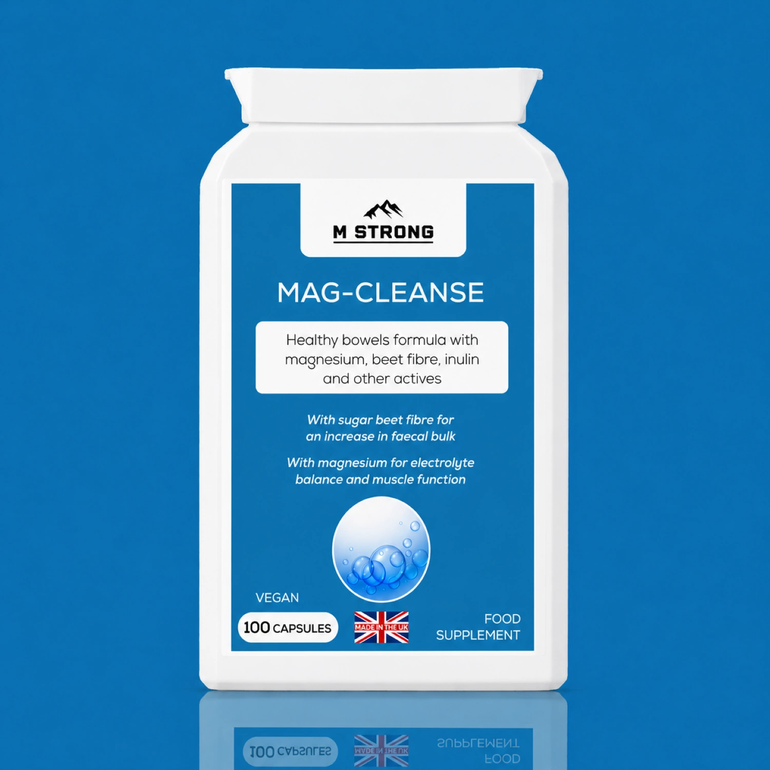 m-strong-mag-cleanse-bowel-support-magnesium-100-capsules-uk.webp M Strong Mag-Cleanse 100 capsules magnesium supplement for digestive and bowel support UK