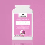 M STRONG Meno Balance menopause support supplement for women with vitamin B6, vegan capsules, made in the UK