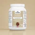 M Strong Rice Protein 500g chocolate, vegan brown rice protein powder with stevia, UK made supplement