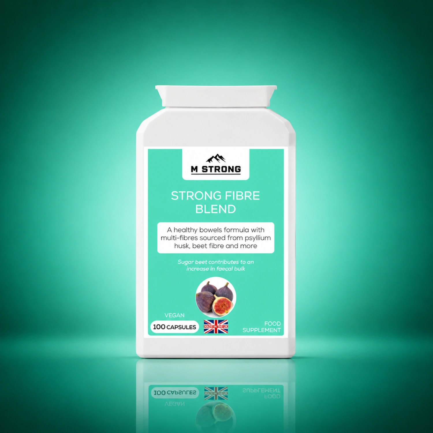 m-strong-strong-fibre-blend-100-capsules-psyllium-beet-fibre-digestive-support (1) M Strong Strong Fibre Blend 100 capsules with psyllium husk and beet fibre for digestion and gut health UK