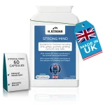 M STRONG Strong Mind natural nootropic supplement with 60 capsules, vegan formula, made in the UK