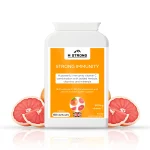 M STRONG Strong Immunity vitamin C supplement with grapefruit shown to represent citrus based ingredients