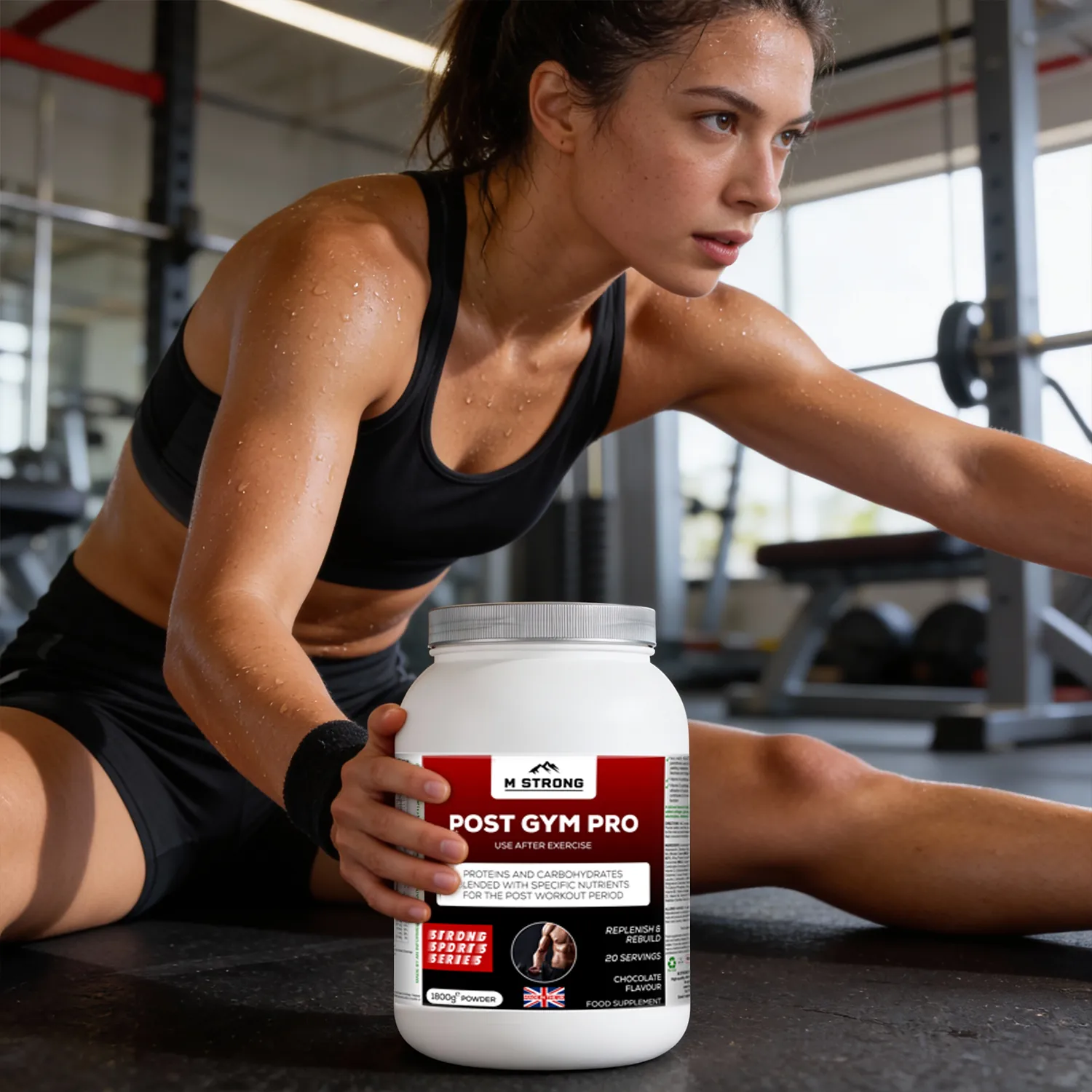Post Gym Pro from M Strong for active women to support strength growth and recovery