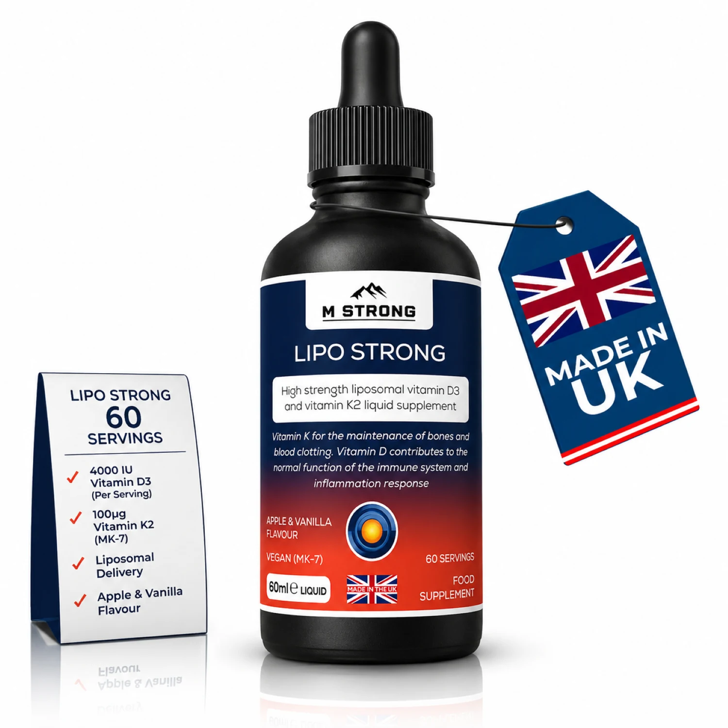 m-strong-lipo-strong-vitamin-d3-k2-liposomal-liquid-60-servings-made-in-uk.webp M STRONG Lipo Strong vitamin D3 K2 liposomal liquid dropper bottle 60 servings made in UK supplement benefits display