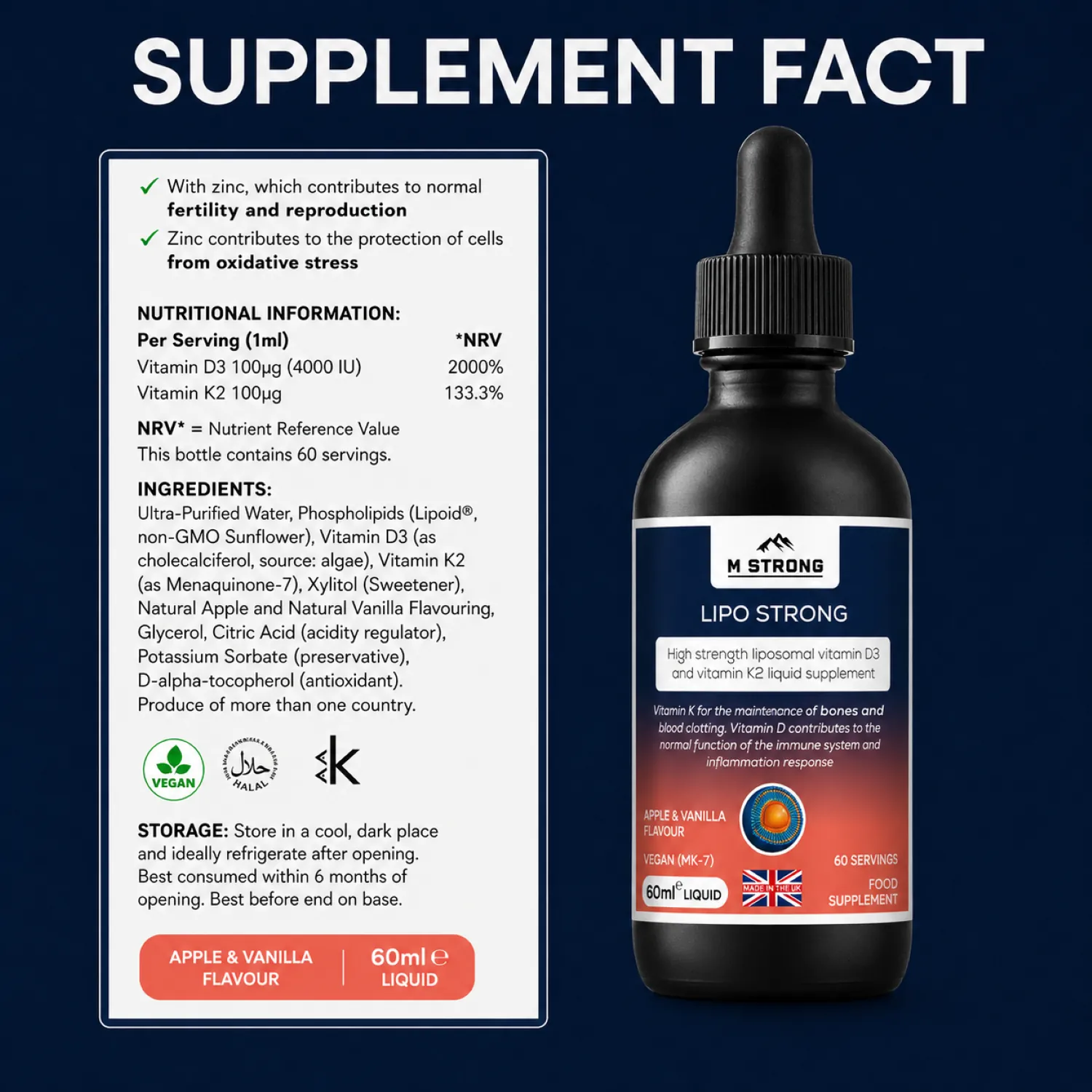 m-strong-lipo-strong-vitamin-d3-k2-liquid-supplement-facts-60-servings-uk.webp M STRONG Lipo Strong vitamin D3 K2 liquid supplement facts panel 60 servings UK liposomal dropper bottle