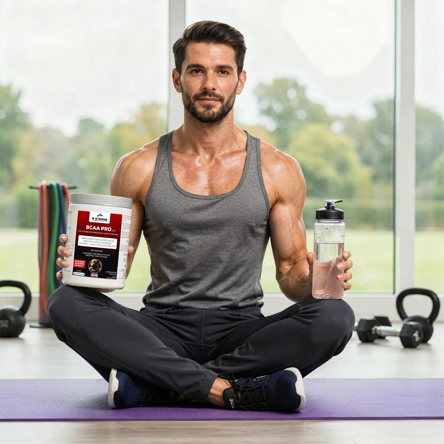 M STRONG BCAA PRO AND FIT ATHLETE USING IT