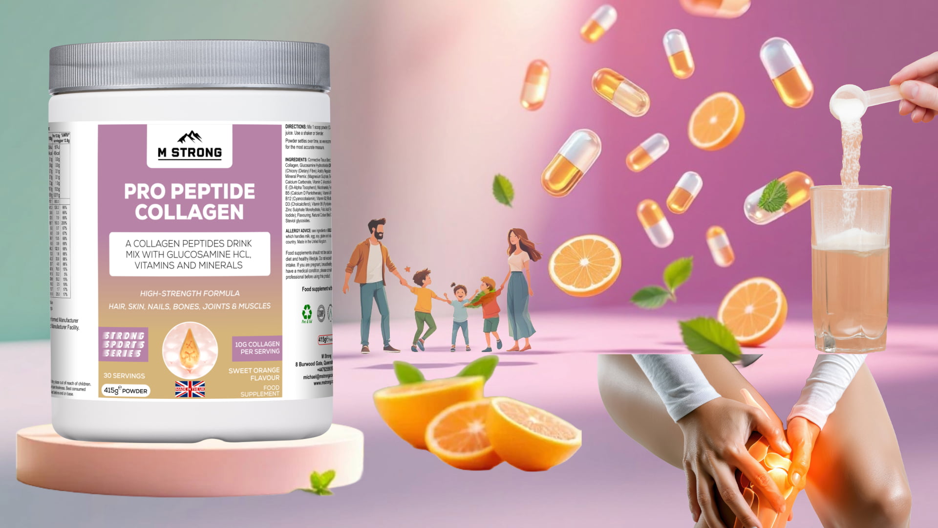 picture with rounded pro peptide collagen powder