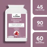 M STRONG D-Mannose Femme women’s urinary health supplement — 90 vegan capsules, 45-day supply, 60-day satisfaction guarantee